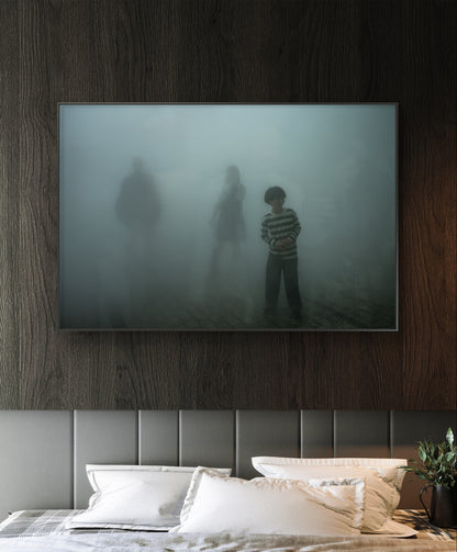 Shroud 1 by Fritz Lim, framed print mockup, alternate view
