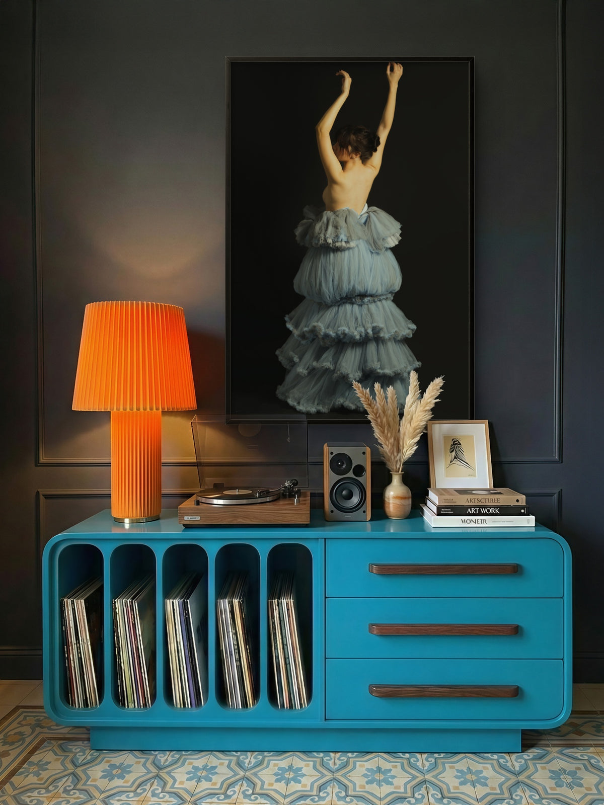 Ghost 3 by Jules Dioquino shown framed in an interior