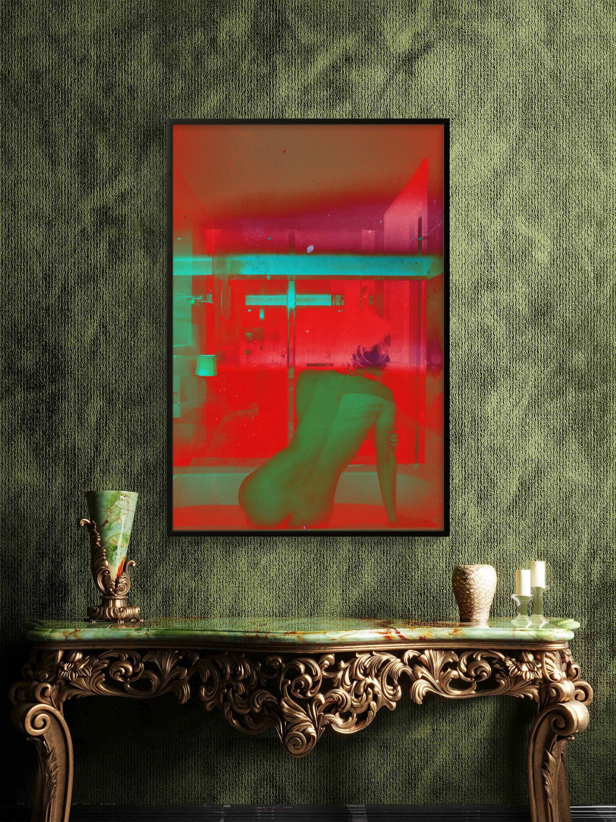 Room Temperature by Kevin Brent shown framed in an interior