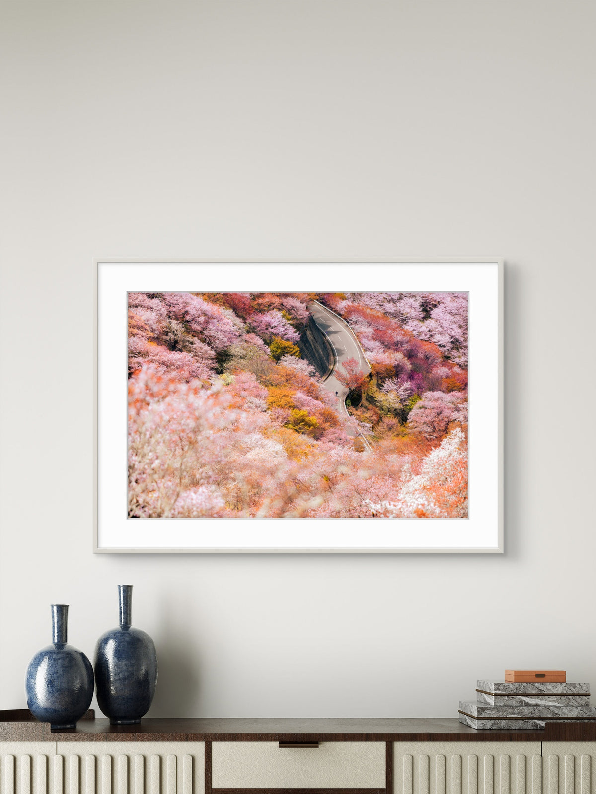 In Full Bloom by Mare Collantes shown framed in an interior